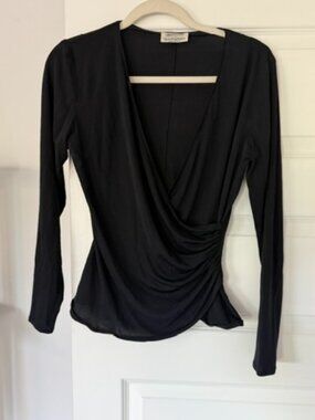 Missoni black surplice top